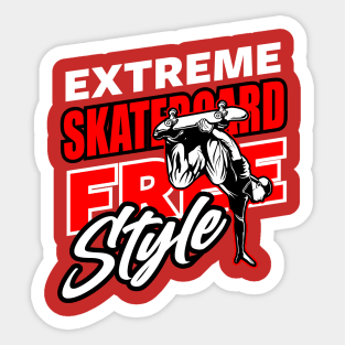 EXTREME SKATEBOARD FREESTYLE Sticker